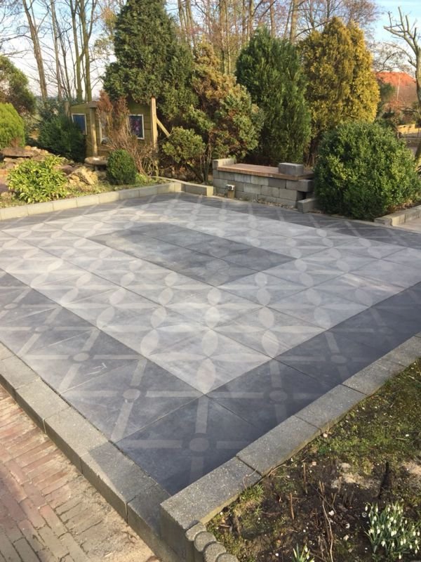 Courtyard Tile Grinding